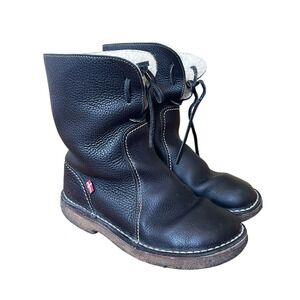 Duckfeet Women's Arhus Black Leather Sheep Wool Lining- Boots Size EU 40/ 9.5 US